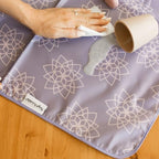 Tiny Twinkle Splat Mat for Under High Chair or Table | 51" x 51" Waterproof & - Image 5