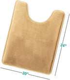 Clara Clark Bathroom Rugs, Velvet Memory Foam Bath Mat, Machine Washable Bath - Image 3