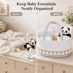 Baby Diaper Caddy Organizer, Portable Nursery Storage Basket - Image 6