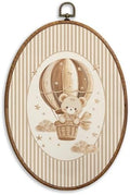 SONMYSULIL Bear Hot Air Balloon Nursery Wall Art Decor, Kids Room Oval Wall by Unknown
