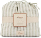 Crane Baby 100% Organic Cotton Change Pad Cover, Neutral Stripe Pattern - Image 7