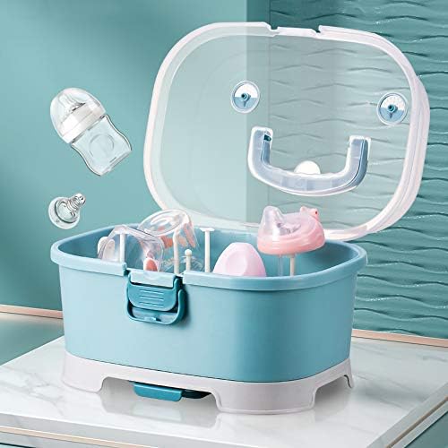 Baby Bottle Drying Rack Storage, Large Nursing Bottle Storage Box Organizer by Zdolmy