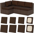8Pcs Outdoor Cushion Covers, Stretch Patio Furniture Couch Chair Slipcovers by VORSHAPE