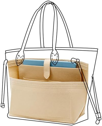 Doxo Purse Organizer Insert for Handbags, Felt Neverfull MM Organizer Insert - Image 5