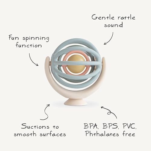 mushie Suction Spinner Ball Toy | Toddler Sensory Toys - Image 2