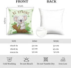 18x18 Set of 4 Baby Cartoon Animals Throw Pillow Cushion Covers - Image 7
