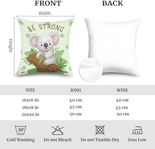 18x18 Set of 4 Baby Cartoon Animals Throw Pillow Cushion Covers - Image 7
