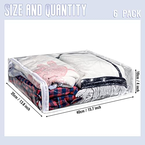 Shappy 6 Packs Clear Plastic Storage Bags - Image 2