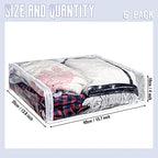 Shappy 6 Packs Clear Plastic Storage Bags - Image 2
