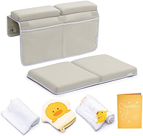 Bath Kneeler with Elbow Rest Pad Set, 1.75 inch Thick Kneeling Pad and Elbow by BABY+BOOTH