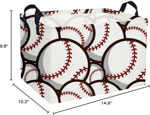 Essme Rectangular Baseball Basket, Kids Baskets, Boys Storage Bins, Kids Basket - Image 7