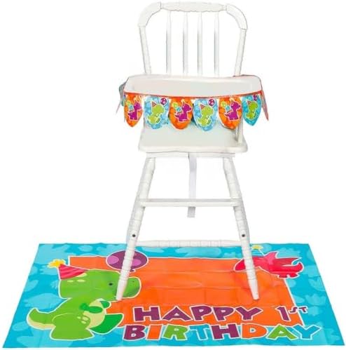 Fun Express Little Dino Happy 1st Birthday High Chair Decorating Kit – Baby by FunExpress