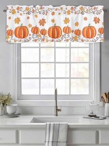 Vandarllin Fall Maple Leaves Kitchen Curtains Valances - Image 2