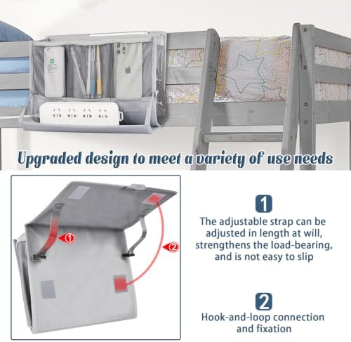 Bedside Caddy Organizer for Dorm Bed Rails - Image 4