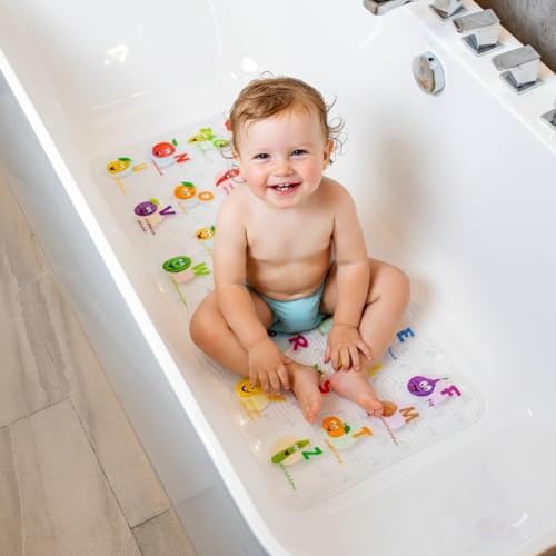 BEEHOMEE Polyvinyl Chloride Bath Mat, XL Size, 35x16 inch, Textured Pattern - Image 2
