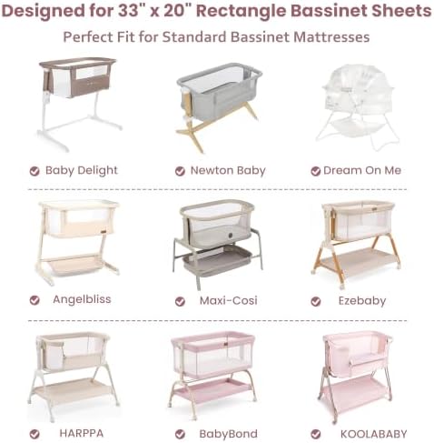 Bassinet Sheets Girl 33”x20” Compatible - Image 6