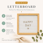 Kate & Milo 10" x 10" White Wooden Letterboard Set - Image 6