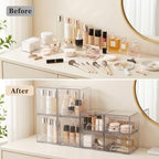 Clear Stackable Storage Drawers: Acrylic Organizer Bins 8 Pack - Image 6