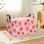 Rectangular Collapsible Storage Basket Toy Organizer Flower Strawberry - Image 2
