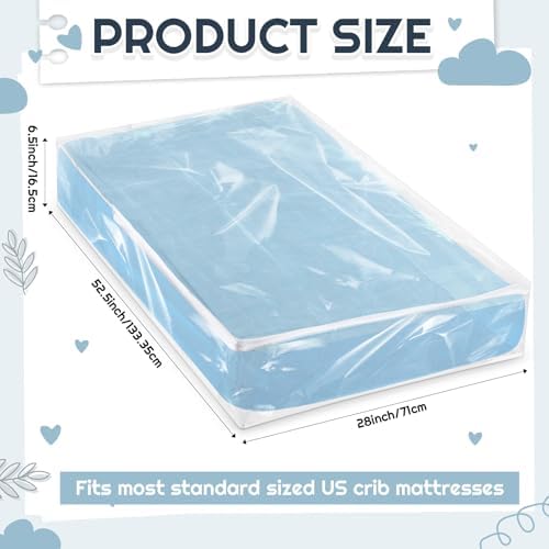 Colingmill 1 Pcs Crib Mattress Storage Bag, 4+ Mil Clear Waterproof Plastic - Image 2