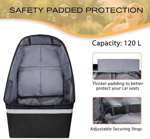 LARIPOP Car Seat Travel Bag for Airplane, Universal Gate Check Car Seat Bag - Image 4