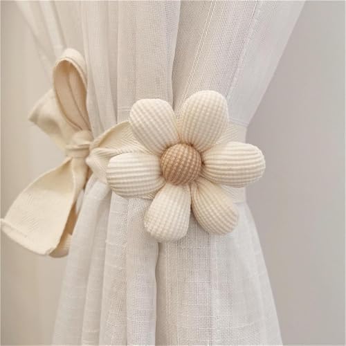 2 Pack Curtain Tiebacks Flower Curtain Ties - Image 3