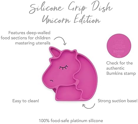 Bumkins Toddler and Baby Suction Plate, Silicone Divided Grip Dish, Babies and - Image 5