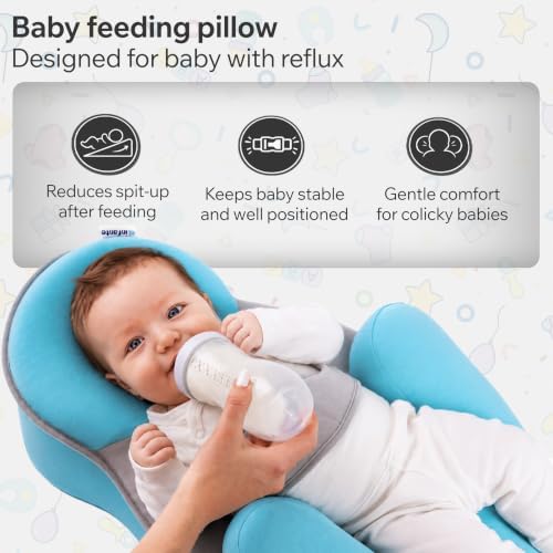 Baby Feeding Pillow, Anti-Overflow Baby Lounger Pillow to Reduce Spit-Up - Image 2