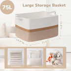 Goodpick Large Woven Rope Blanket Basket - Image 3