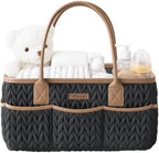 Konssy Baby Diaper Caddy Organizer, Braided Quilted Design by Konssy