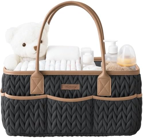 Konssy Baby Diaper Caddy Organizer, Braided Quilted Design by Konssy