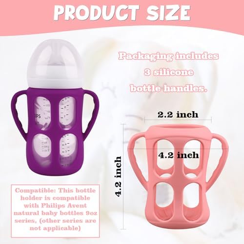 3 Pack Baby Bottle Handles for Philips Avent PP Material Baby Bottles 9oz - Image 4