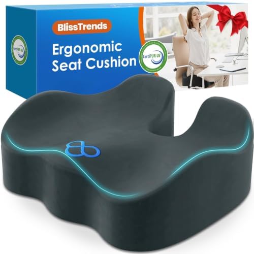 BlissTrends Thick Seat Cushion for Office Chair & Car Seat by BlissTrends