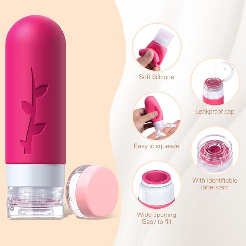 Tocelffe Travel Bottles for Toiletries, Tsa Approved Silicone Containers for - Image 3