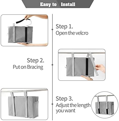 Bseash Bunk Bed Organizer, Bedside Caddy Hanging Bed Organizer Storage Bag - Image 5