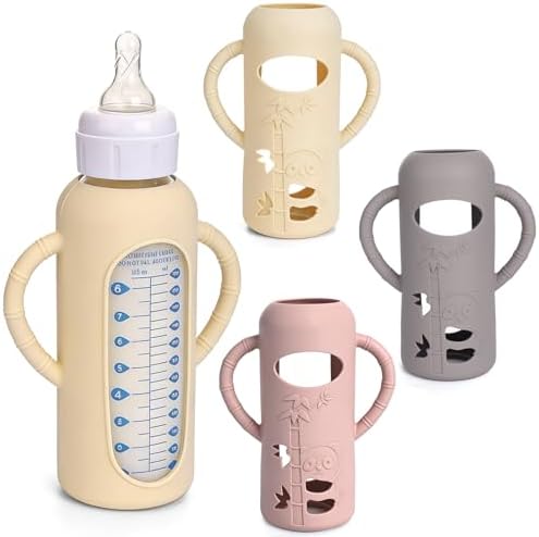 3 Pack Silicone Sleeves for Dr. Brown's Glass Bottles 8 OZ by Mityrain