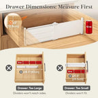 Lifewit 5" Tall Drawer Dividers, Adjustable Deep Drawer Organizer Clothes - Image 3