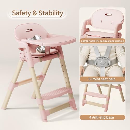 High Chair for Babies and Toddlers, Convertible Baby High Chair - Image 5