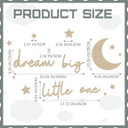 Briwooody 15 Pcs Dream Big Little One Moon Stars Nursery Decor, Wood Color - Image 2