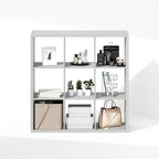 Furinno Cubic Extra Thick 9-Cube Closet Organizers and Storage, Light Grey - Image 7