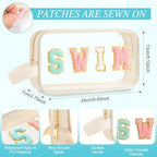 Kacctyen Swim Letter Clear Makeup Bags - Image 2