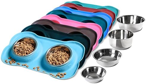 Hubulk Pet Dog Bowls 2 Stainless Steel Dog Bowl by Hubulk
