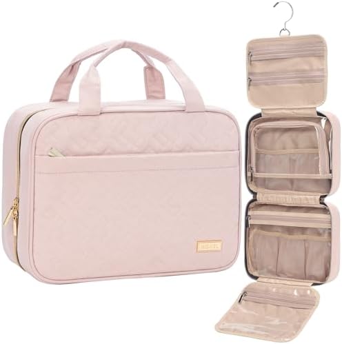 NISHEL Travel Toiletry Bag for women, Portable Hanging makeup Organizer by NISHEL