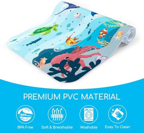Baby Bath Mat for Tub, Non Slip Kids Bath Shower Mat - Image 3