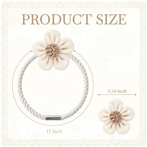 VIS'V Magnetic Curtain Tiebacks, Boho Curtain Holdbacks - Image 4