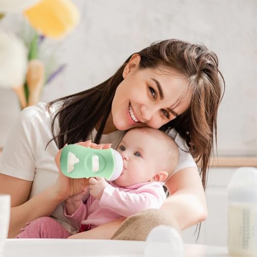 4 Pcs Silicone Sleeves for 8 OZ Avent Natural Glass Baby Bottles - Image 4