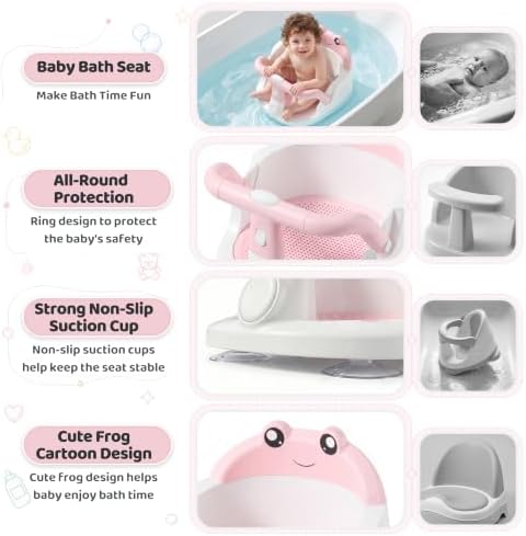 Baby Bath Seat for Babies 6 Months & up, Non-Slip Infant Bathtub Seat - Image 5