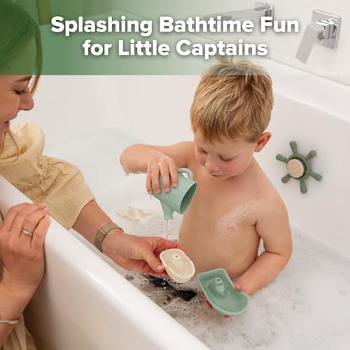 Haakaa Nautical Silicone Baby Bath Toys Set, Food Grade Silicone Bathtub Toys - Image 2