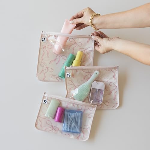 Tiny Twinkle Diaper Bag Organizing Pouches|3 Pack Mess-Proof Clear Front Travel - Image 7