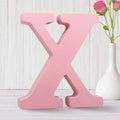 AOCEAN 6 Inch Pink Wood Letters Unfinished Wooden Letters by AOCEAN
